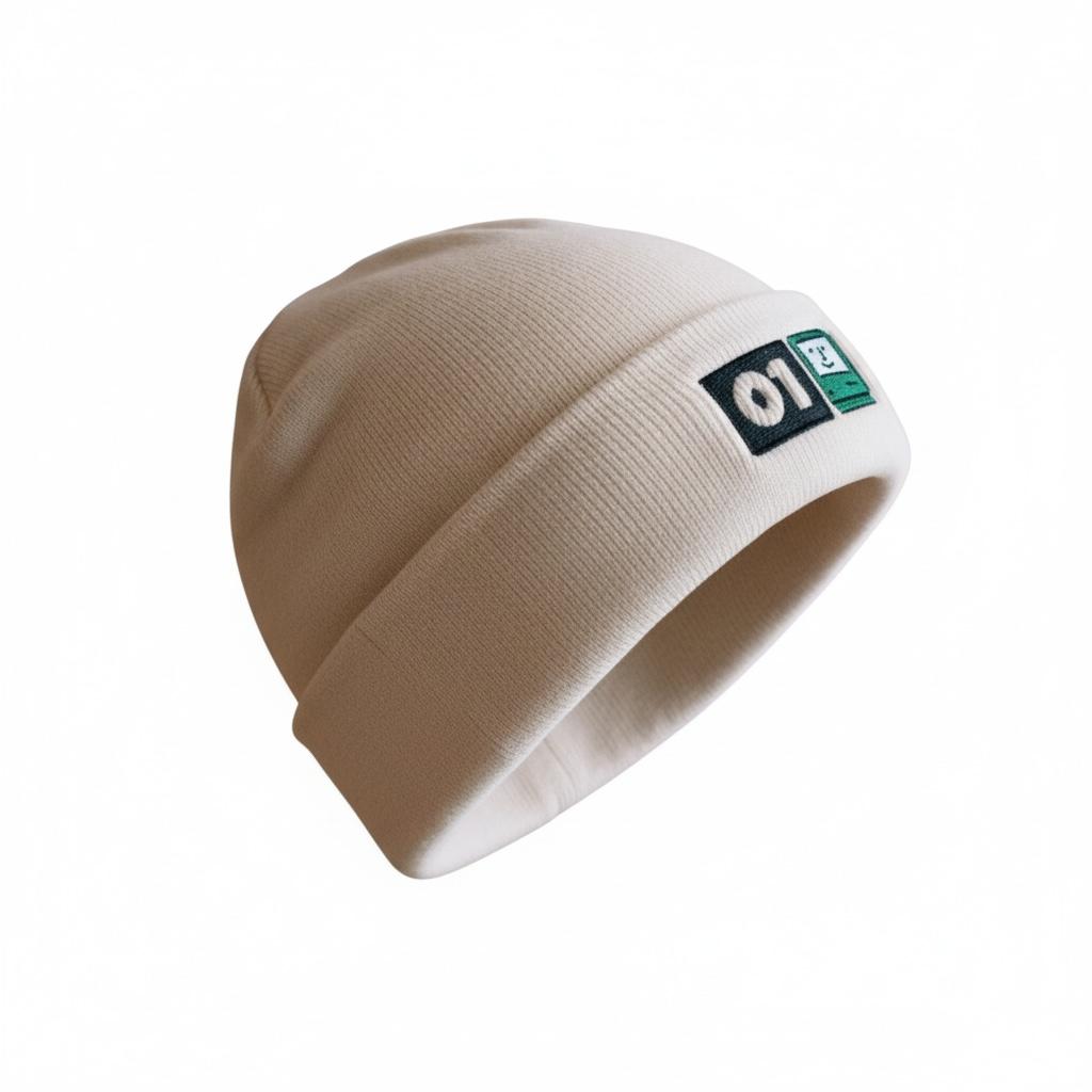 The “Log Off & Link Up” Embroidered Cuff Beanie