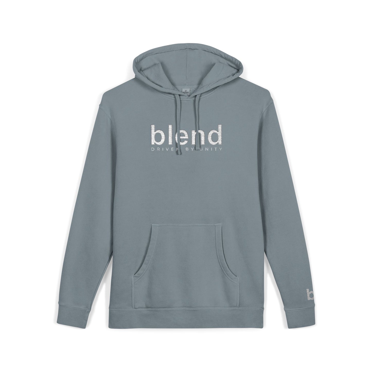 Blend CORE | Driven By Unity | Embroidered Pigment-Dyed Hoodie