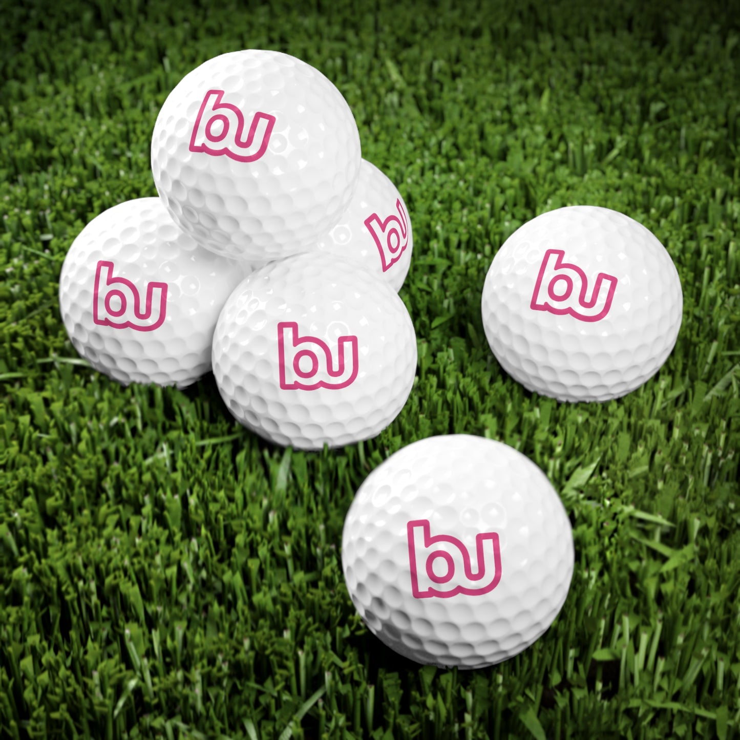 Blend ATHLEISURE | Pink Logo Golf Balls | Play With Purpose!