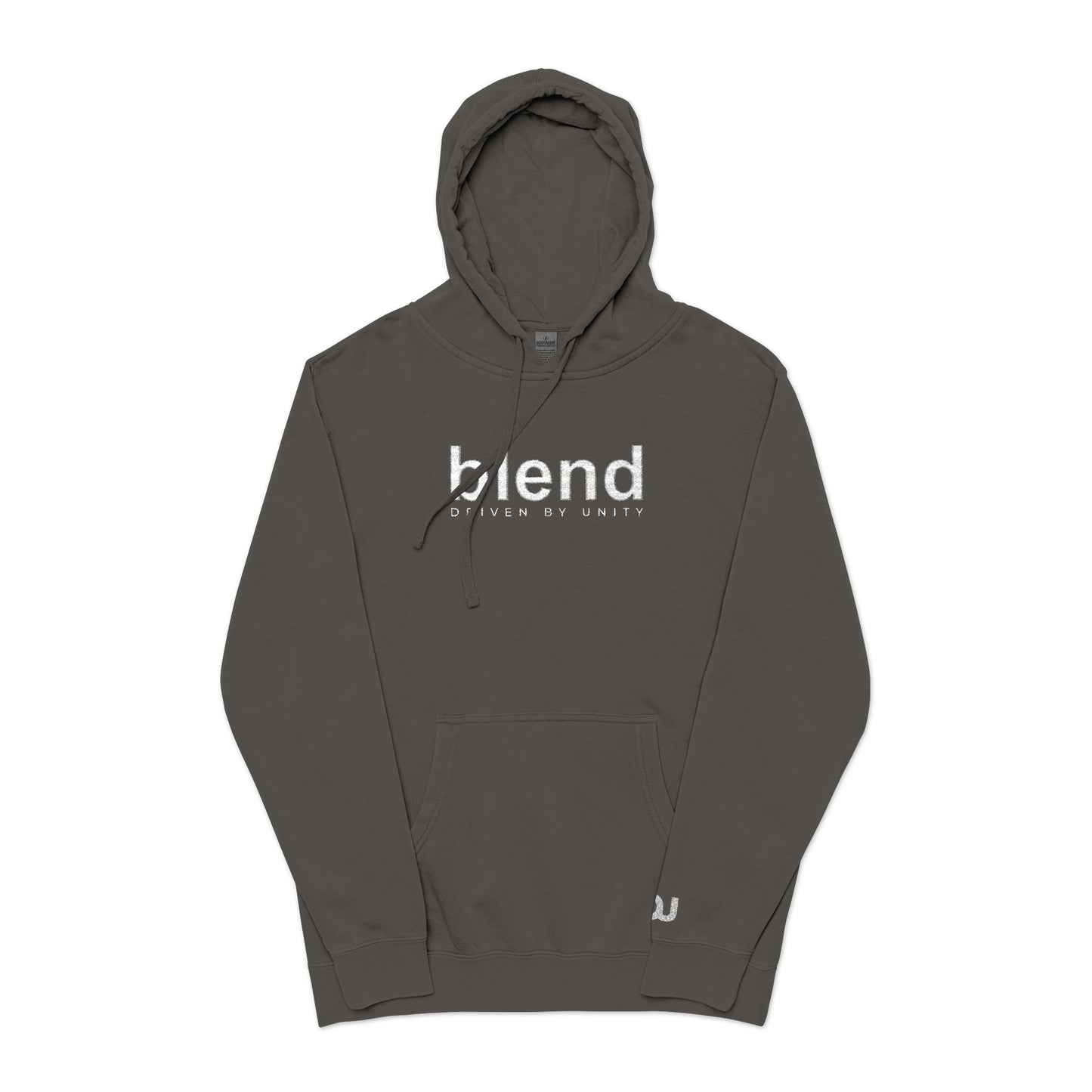 Blend CORE | Driven By Unity | Embroidered Pigment-Dyed Hoodie