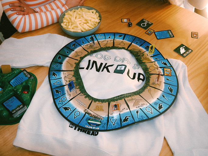 The “Log Off & Link Up” Faded Hoodie